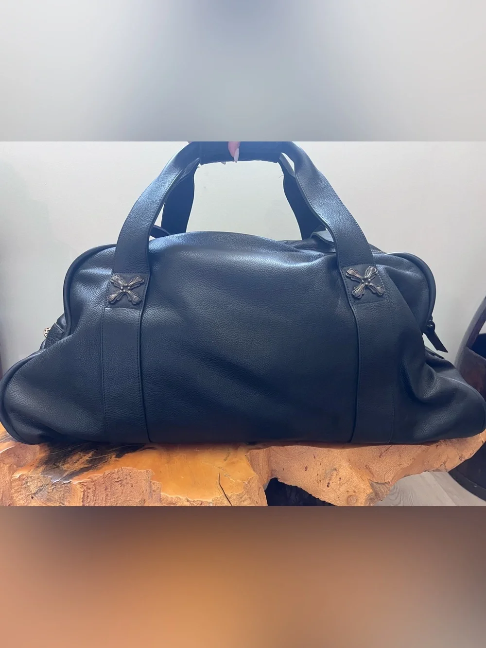 SOFFER ARI Large Duffel Preferable N.C. Silver with Black Rhodium Finish.